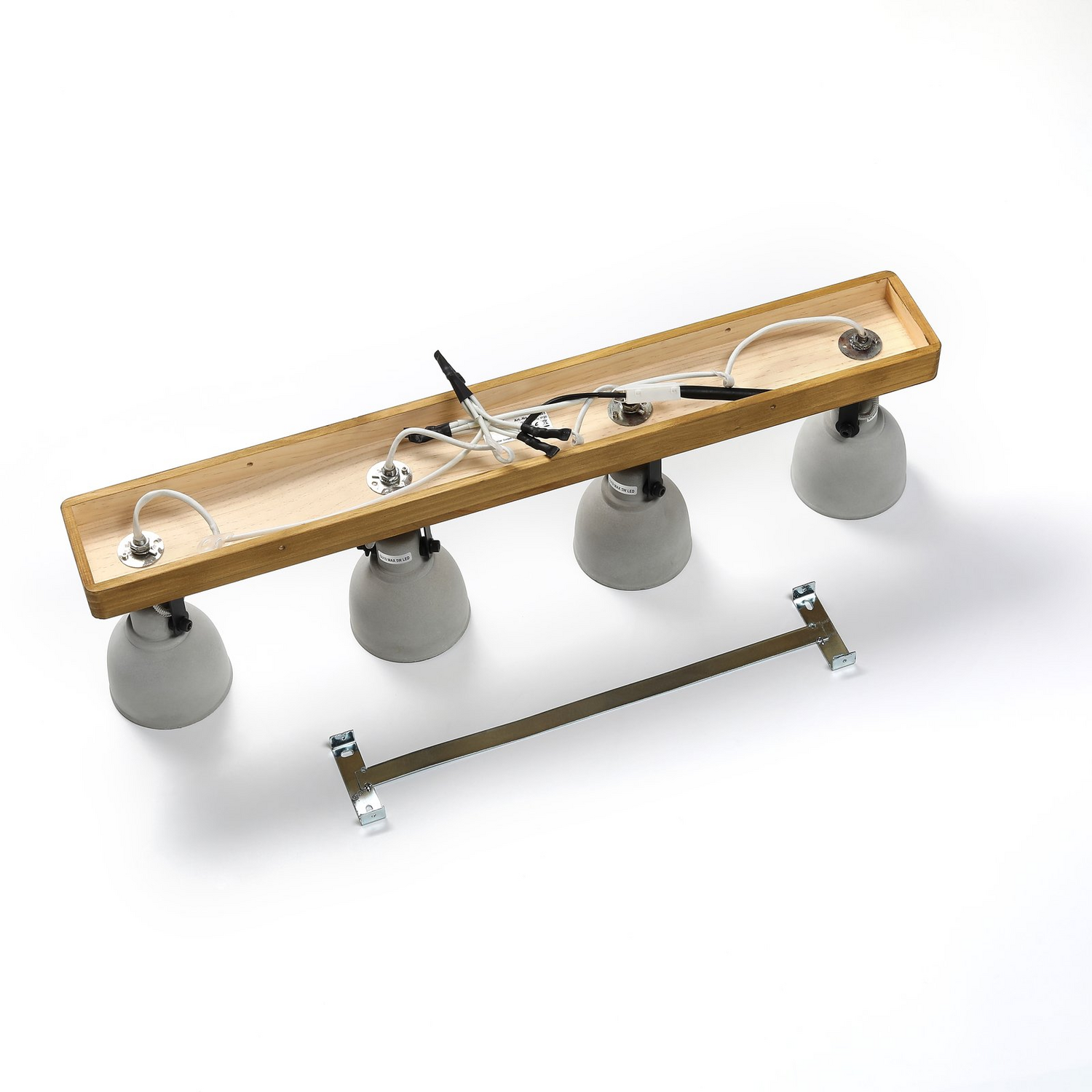 B-Ware Lindby Mitis Led Deckenlampe Hängelampe Lampe Leuchte 4 Flammig Gu10 Kiefernholz - 4251096570618