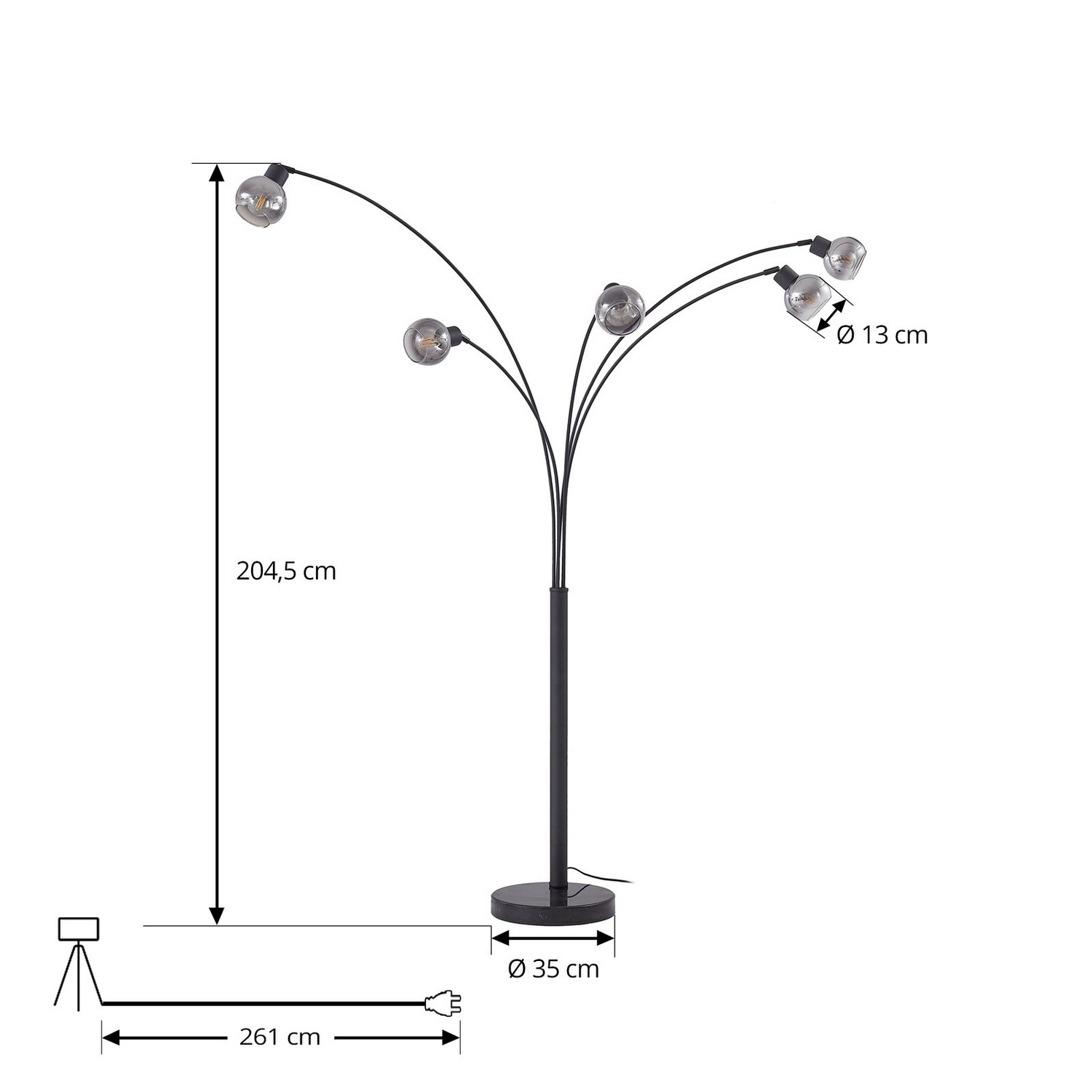 Lindby Braccio Stehlampe Stehleuchte Lampe Leuchte Standleuchte Standlampe Licht B-Ware - 4251911793451