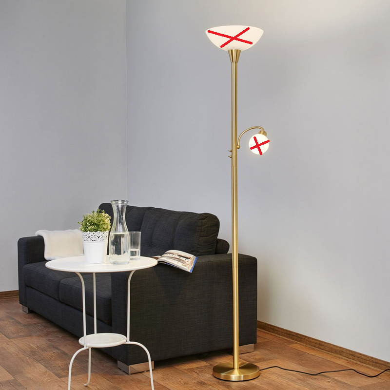 Lindby Led Deckenfluter Elaina Leselicht Stehleuchte Leuchte Siehe Text/Foto B-Ware - 6291106552539