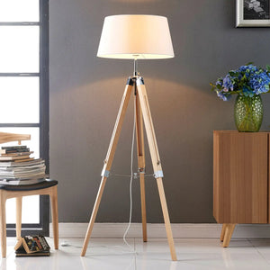 B-Ware Lindby Stehlampe Katie Mit Dreibeinigem Holzgestell Stehleuchte Lampe Leuchte
