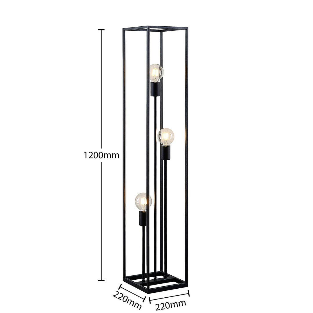 Lindby Krisha Stehlampe Stehleuchte Standlampe Leuchte Schwarz Siehe Text/Foto B-Ware - 4251096598414