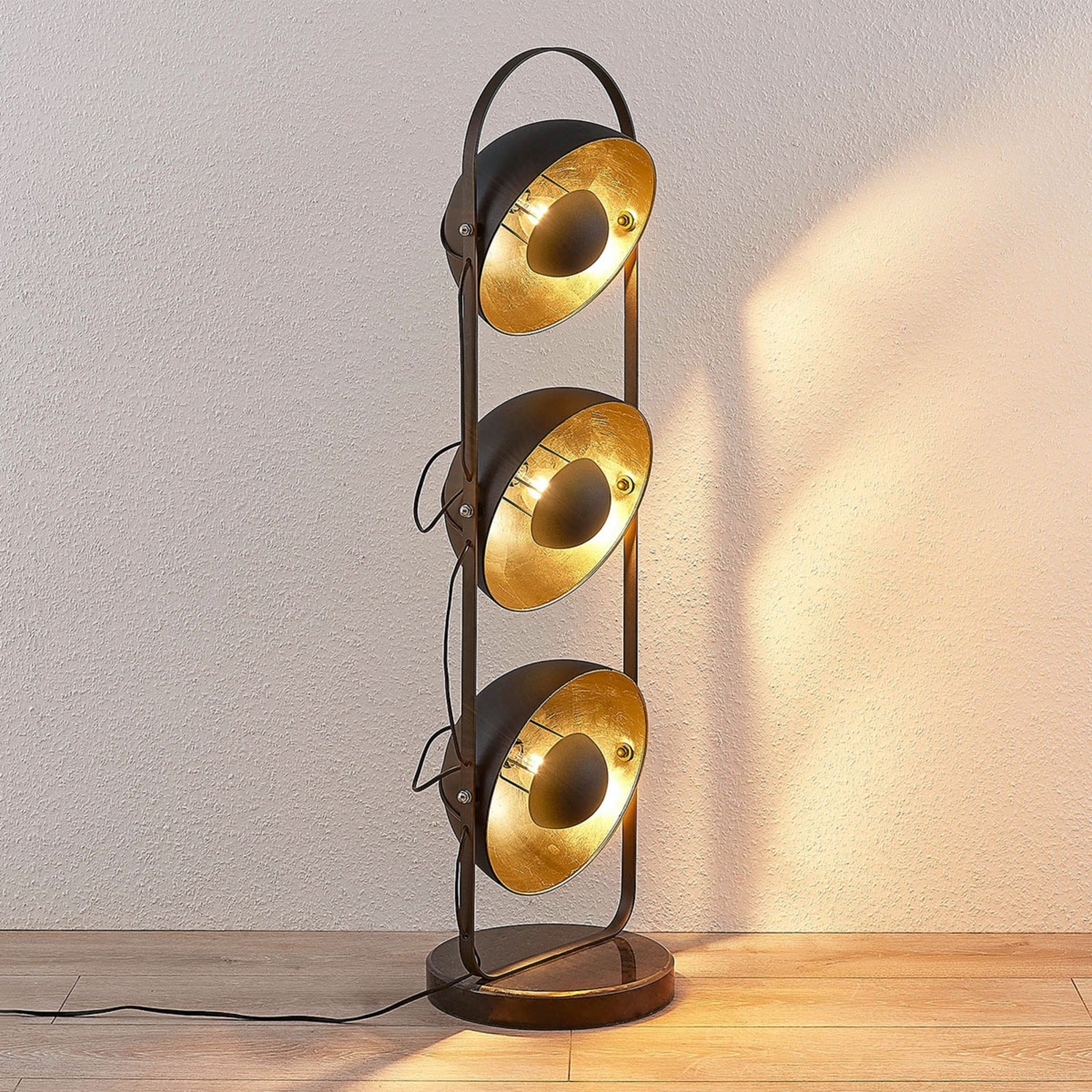 B-Ware Lindby Stehlampe Wohnzimmerleuchte Standleuchte Raumleuchte Metallleuchte E27