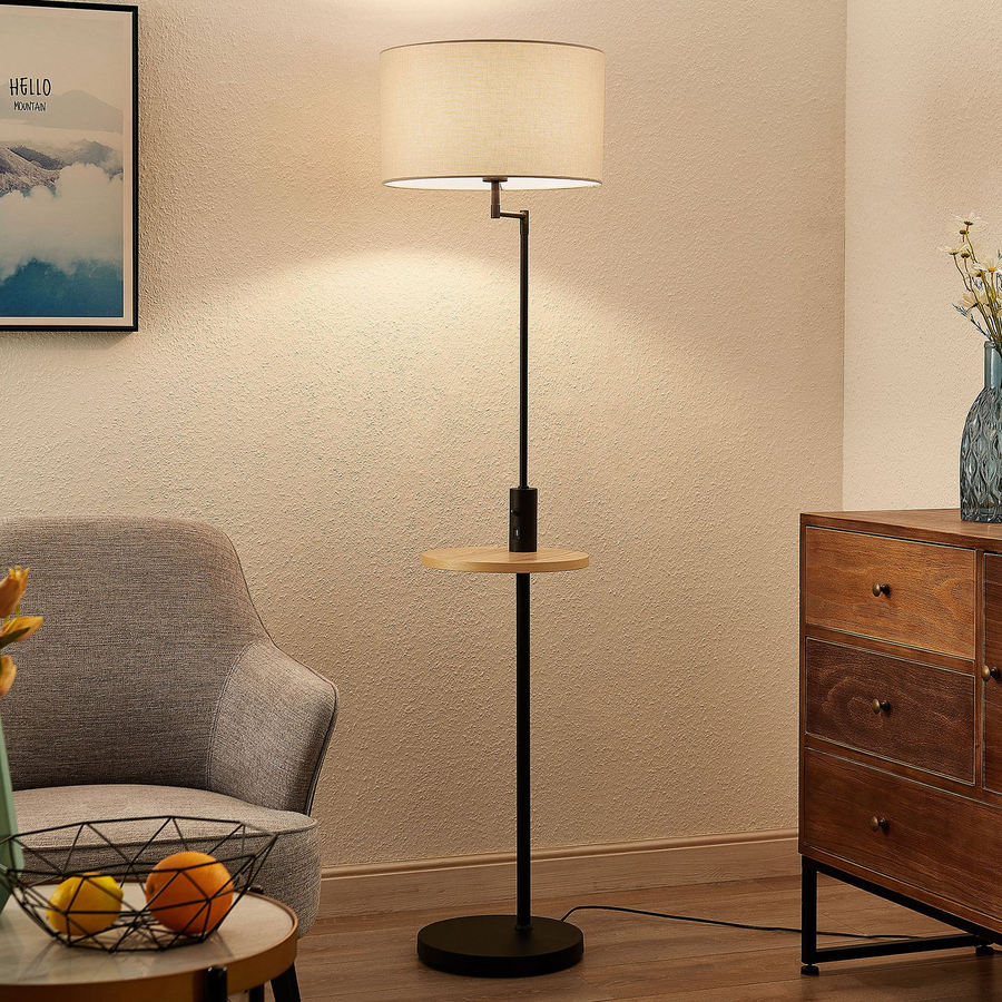 Lindby Zinia Stehlampe Wohnzimmerlampe M. Ablage & Usb E27 Siehe Text B-Ware - 4251911702422