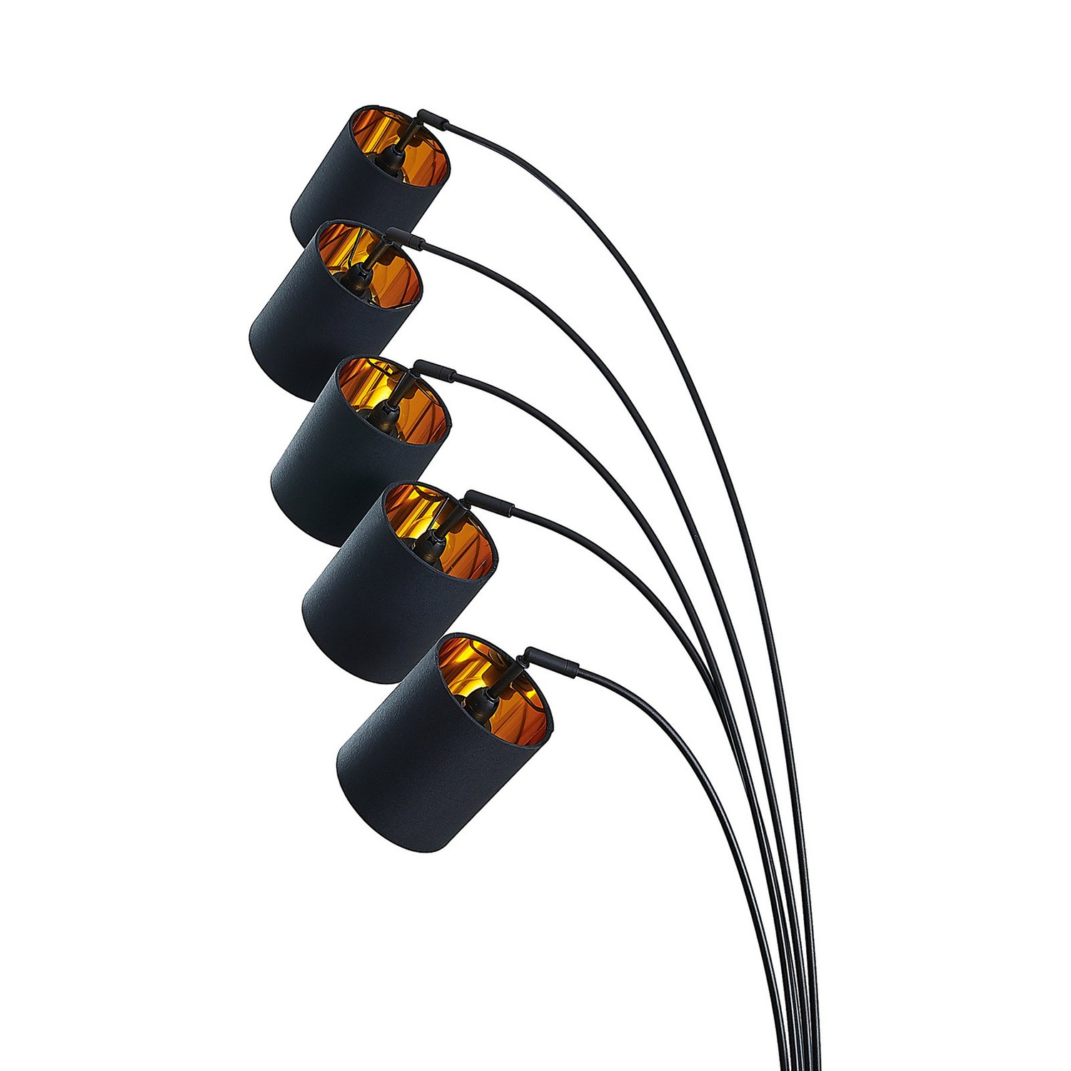 B-Ware Lindby Abiram Stehleuchte Schwarz Gold Stehlampe Standleuchte Lampe Leuchte E14 - 4251911732733