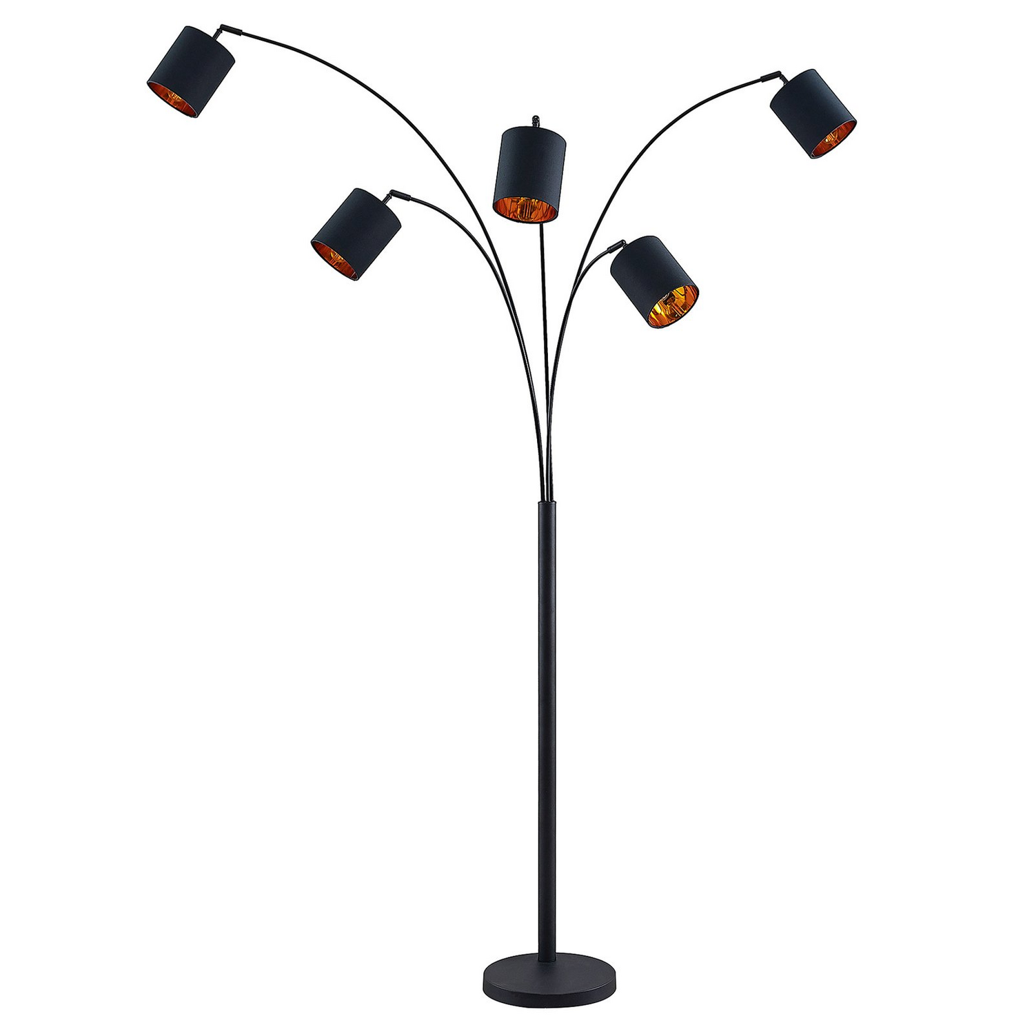 B-Ware Lindby Abiram Stehleuchte Schwarz Gold Stehlampe Standleuchte Lampe Leuchte E14 - 4251911732733