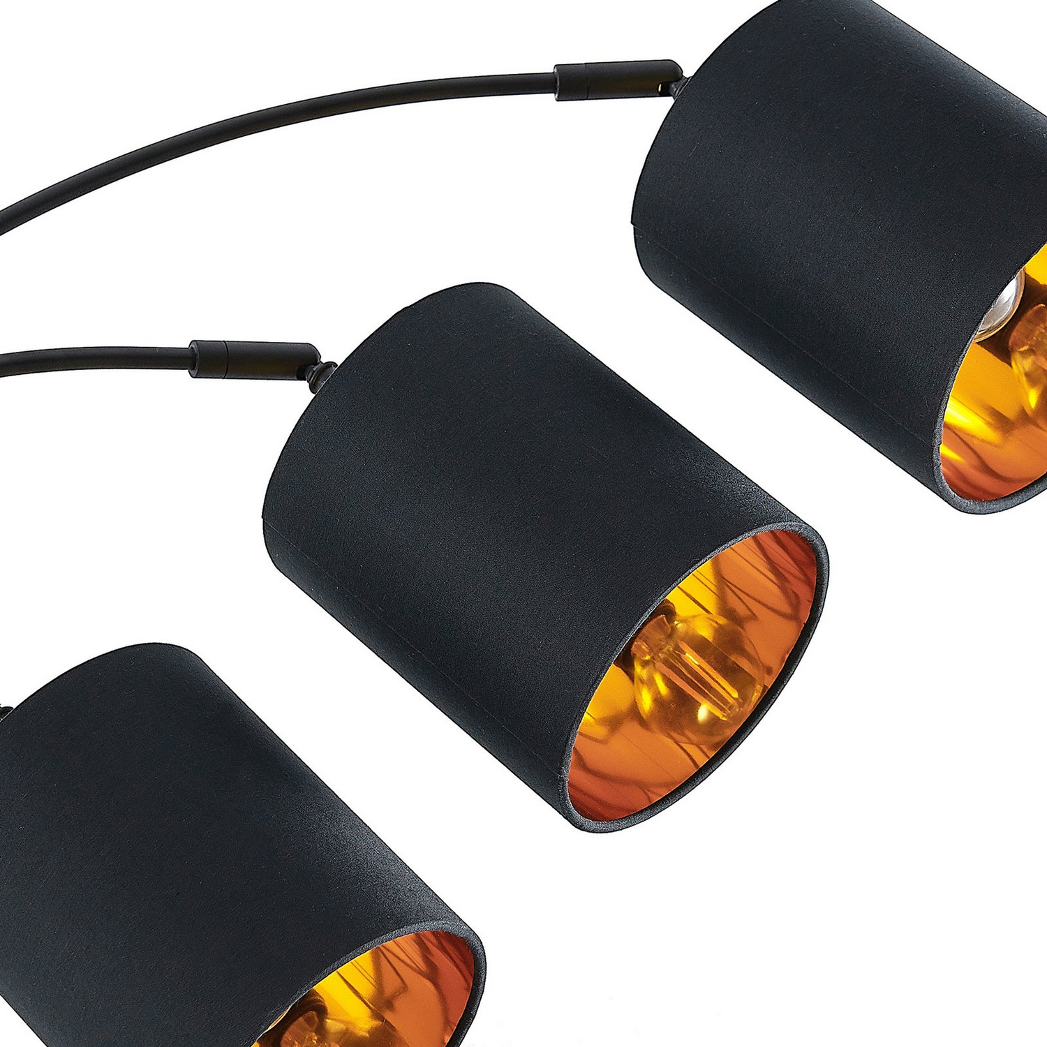 B-Ware Lindby Abiram Stehleuchte Schwarz Gold Stehlampe Standleuchte Lampe Leuchte E14 - 4251911732733