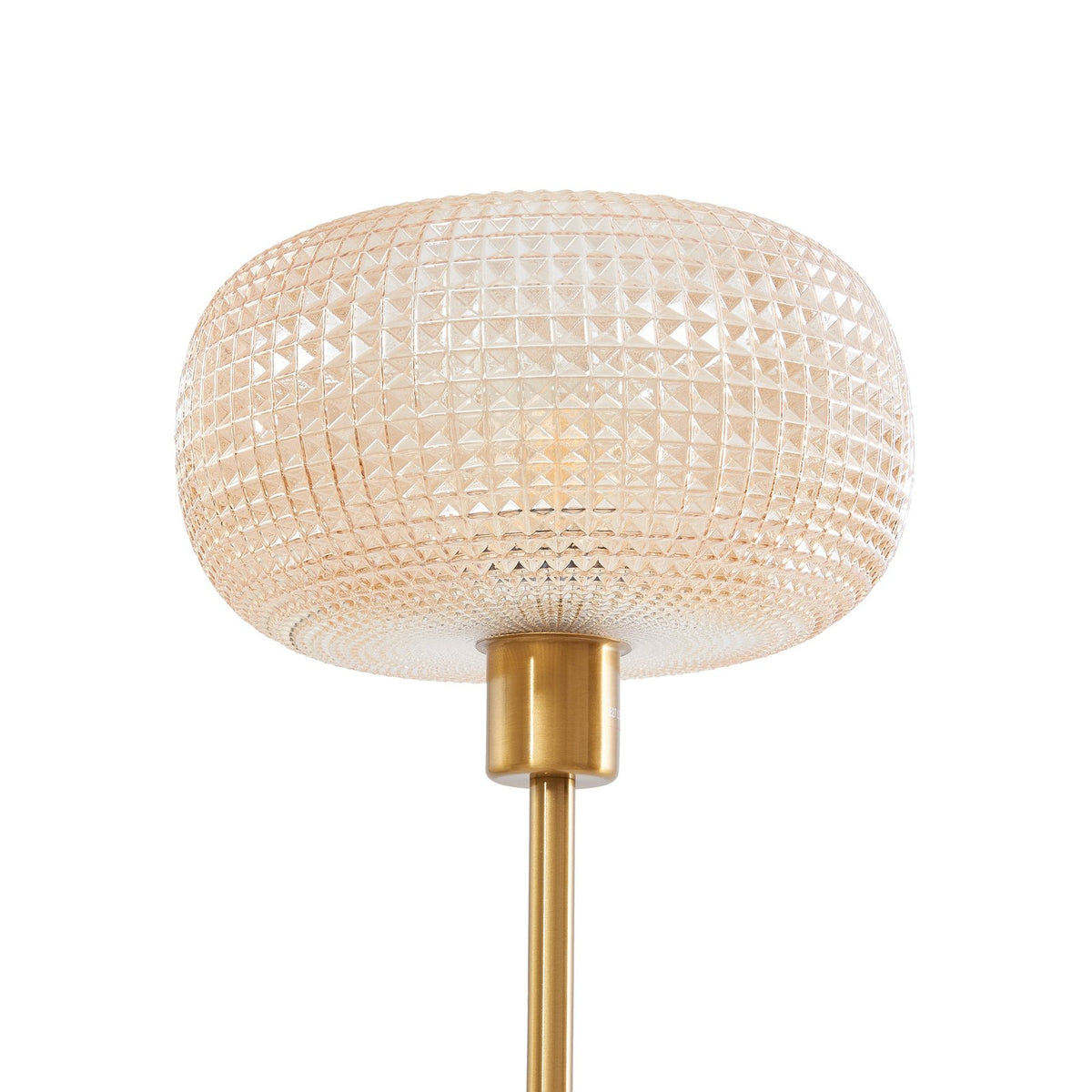 Lindby Stehleuchte Aliette Stehlampe Standleuchte E27 gold/amber Glas Leselicht - 4251911793406