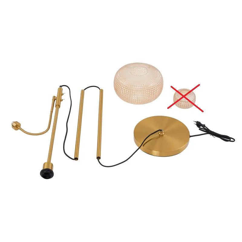 B-Ware Lindby Stehleuchte Aliette Stehlampe Standleuchte E27 Gold/Amber Siehe Text/Foto - 4251911793406