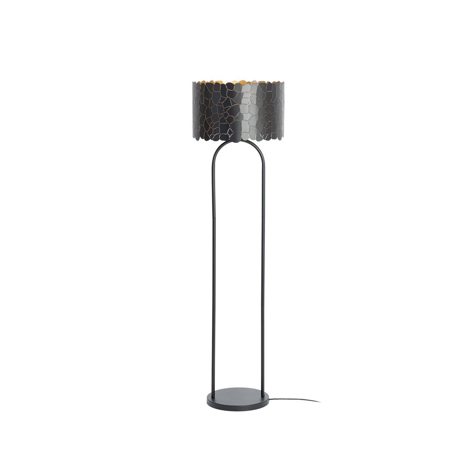Lindby Stehleuchte Lampe Aralena schwarz gold Höhe 1435 cm - 4251911786354