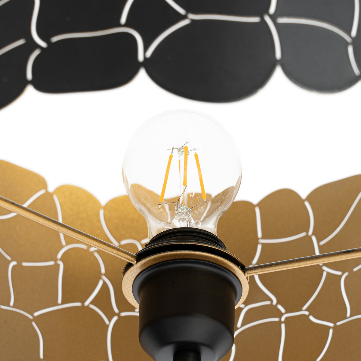 Lindby Stehleuchte Lampe Aralena schwarz gold Höhe 1435 cm - 4251911786354