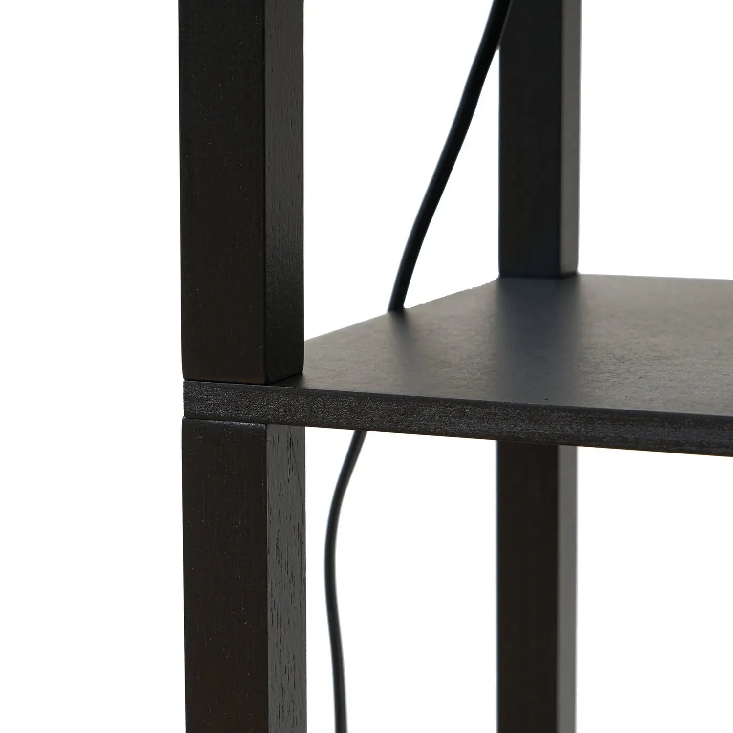B-Ware Lindby Stehleuchte Regal Lampe Rattan Schwarz Beige Kiefernholz E27 159cm896