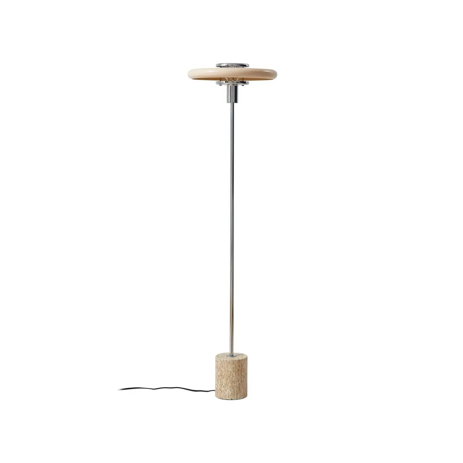 B-Ware Lindby Stehleuchte Standlampe Branford Retro Beleuchtung Beige Metall Travertin  - 4255830903403