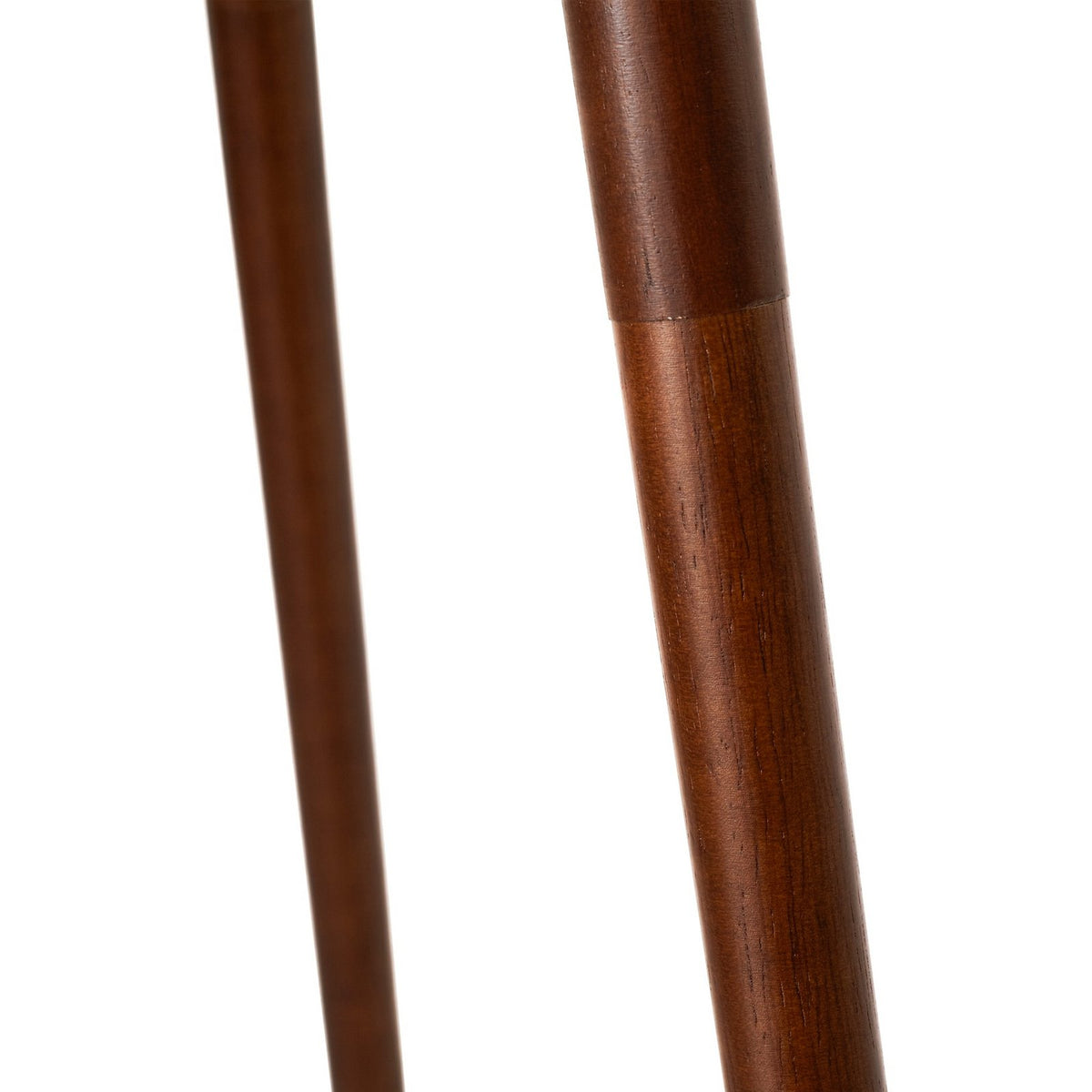 Lindby Stehleuchte Lampe Charlia weiß Wallnussholz Höhe 150 cm Wohnzimmer - 4255830903090