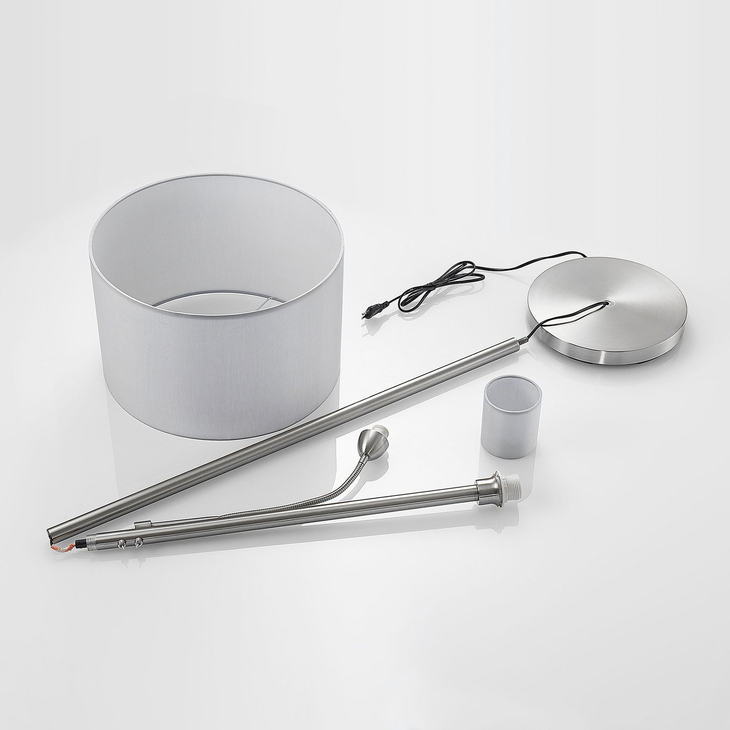 B-Ware Lindby Colima Stehleuchte Stehlampe Standleuchte Stoff Leselampe E27 2 Stück - 4251096589894