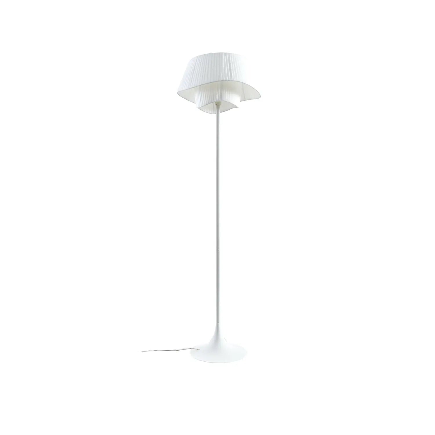 B-Ware Lindby Stehleuchte Stehlampe Eryndor Textil Weiß Wohnzimmer Fußschalter ø47cm - 4251911777796