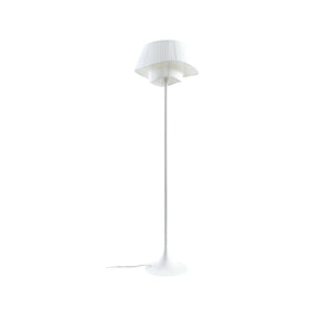 B-Ware Lindby Stehleuchte Stehlampe Eryndor Textil Weiß Wohnzimmer Fußschalter ø47cm