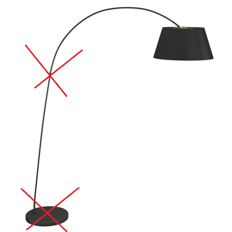 Lindby Bogenstehlampe Esti mit Stoffschirm Lampe Leuchte SIEHE TEXT/FOTO