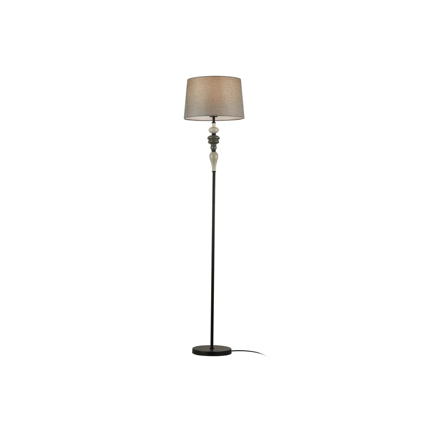 B-Ware Lindby Stehlampe Bodenleuchte Haldorin Grau Schwarz Textil Metall Wohnzimmer - 4251911778649