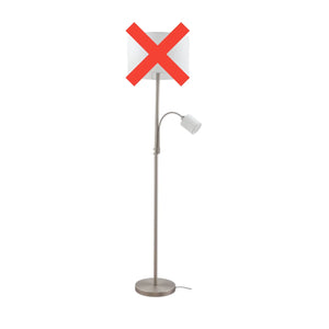 B-Ware Lindby Stehleuchte Standlampe Leselampe Weiß Textil 170cm Siehe Text/Foto