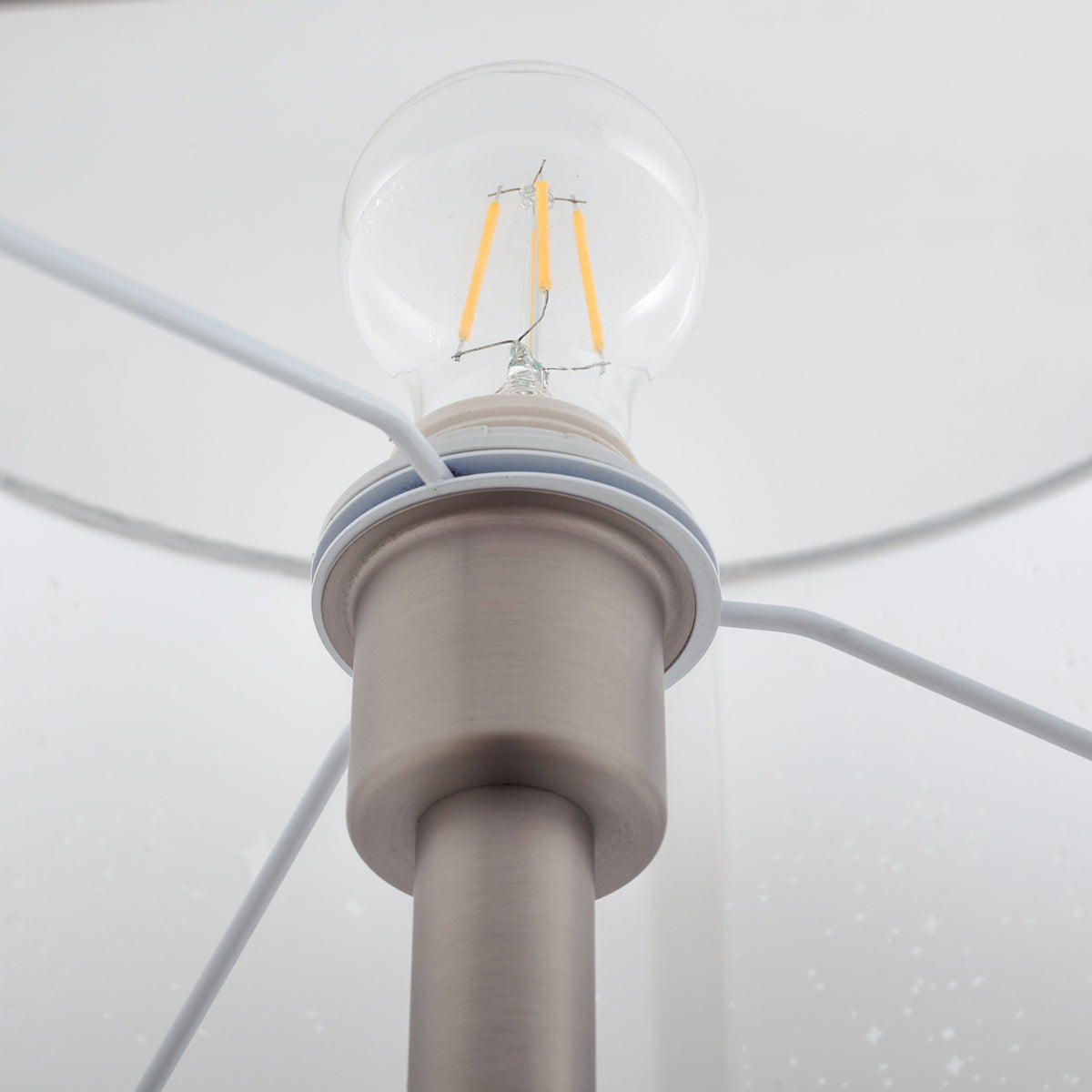 Lindby Stehleuchte Standlampe Leselampe weiß Textil 170cm Leselicht Lampe S764 - 4251911798470