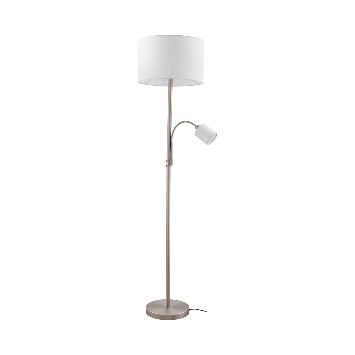 Lindby Stehleuchte Standlampe Leselampe weiß Textil 170cm Leselicht Lampe S764 - 4251911798470