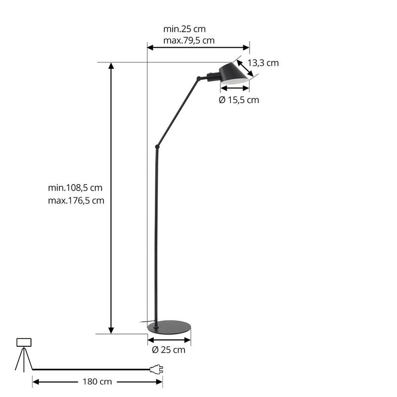 Lindby Corali Stehleuchte Stehlampe Leuchte Lampe Standleuchte Standlampe LED - 4251911785746