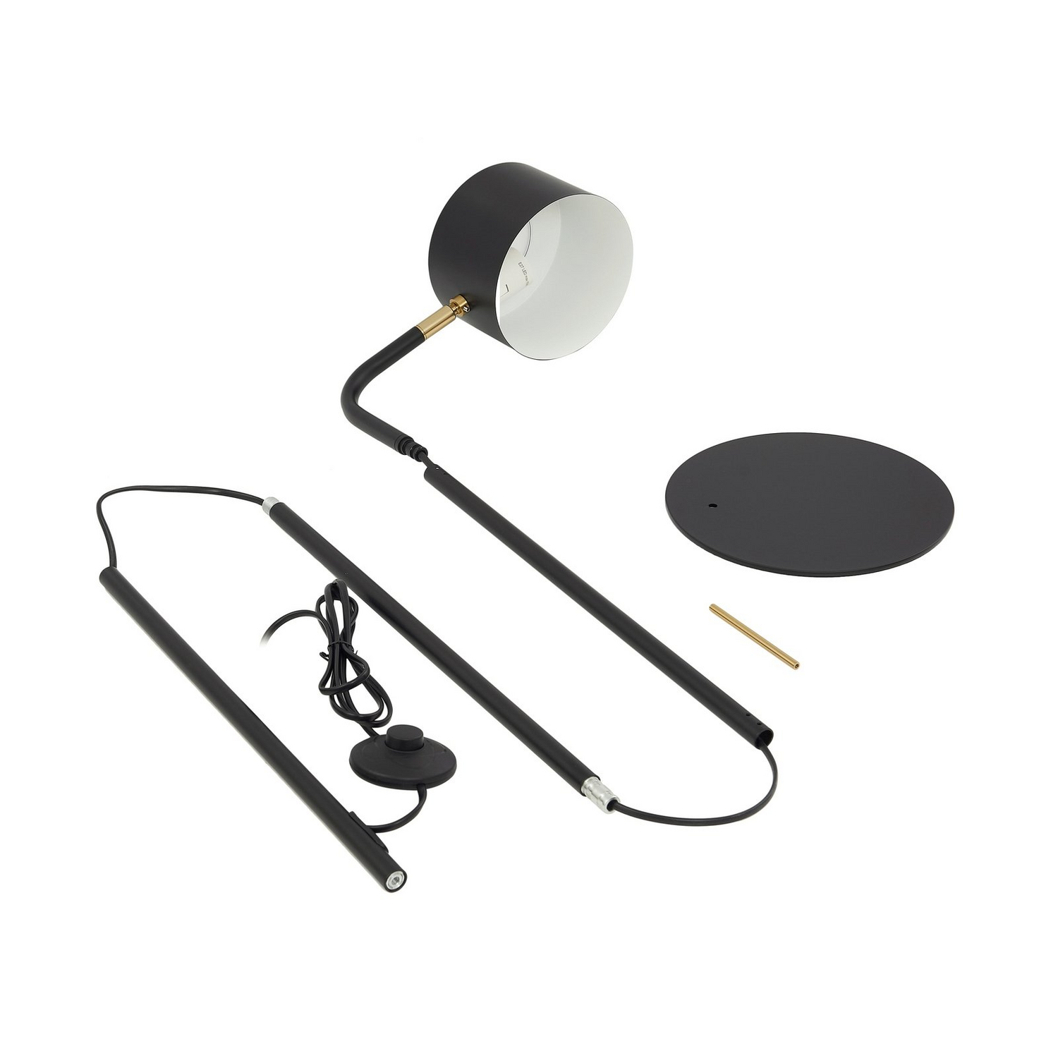 B-Ware Lindby Stehleuchte Kaida Schwarz Metall Stehlampe Lampe Leuchte Spot Licht Spot