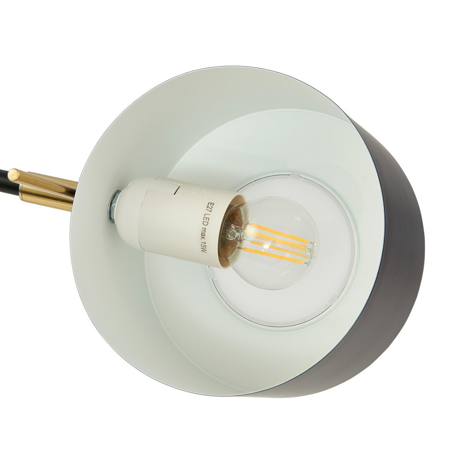 B-Ware Lindby Stehleuchte Kaida Schwarz Metall Stehlampe Lampe Leuchte Spot Licht Spot