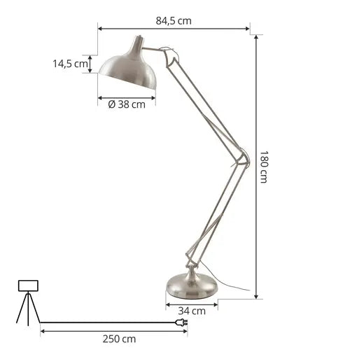 B-Ware Lindby Stehleuchte Leia Led 180cm Stehlampe Lampe Leselampe Leuchte E27