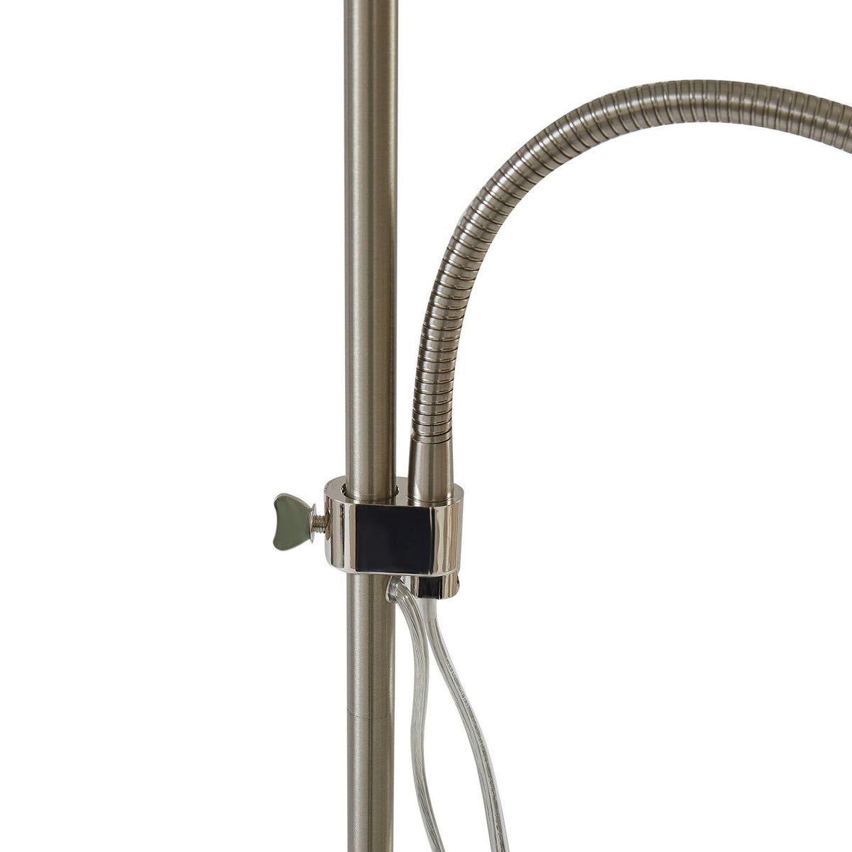 Lindby Stehleuchte Lampe Melanie grau Stoff Ø 36 cm 2 flg Wohnzimmer Beleuchtung - 4251911797848