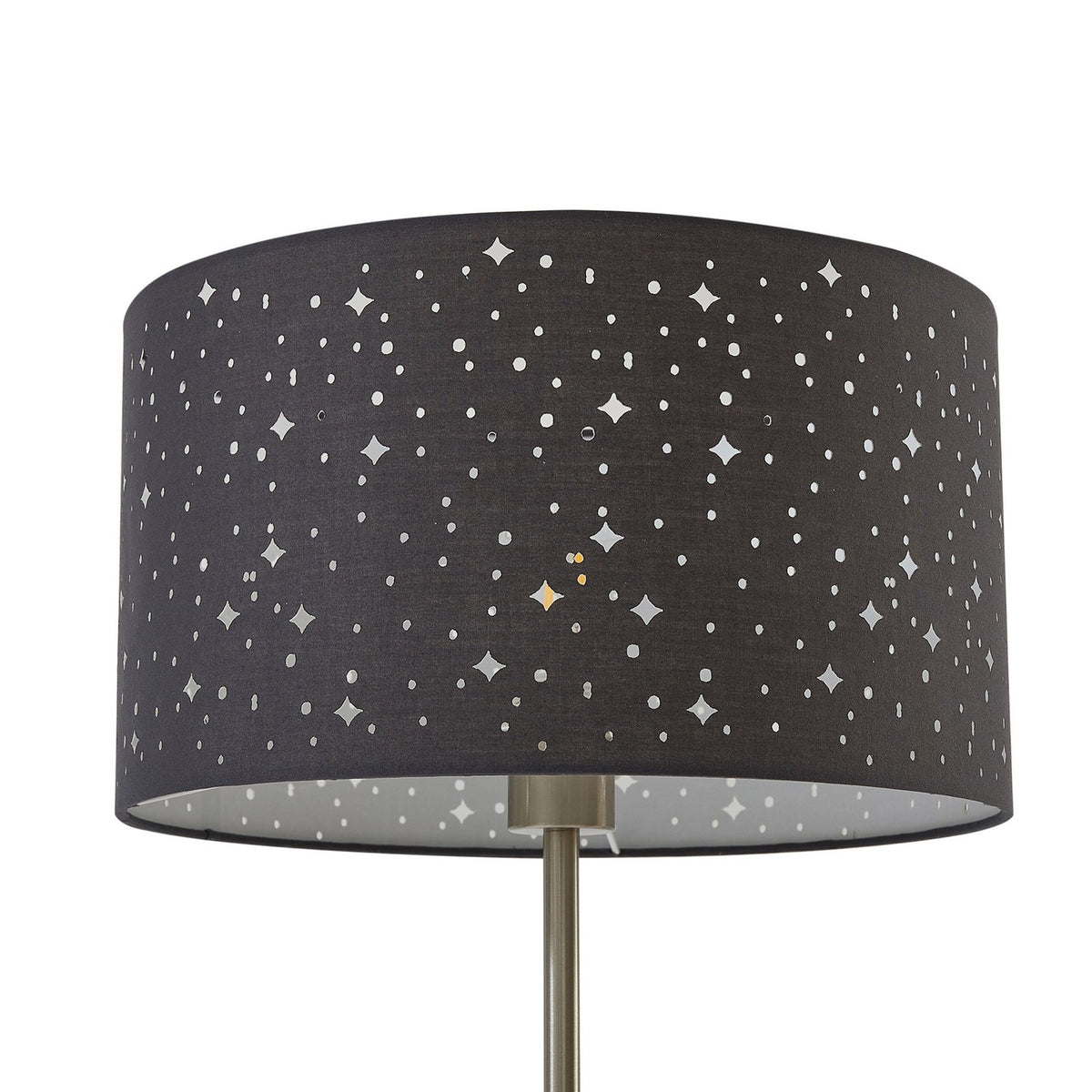 Lindby Stehleuchte Lampe Melanie grau Stoff Ø 36 cm 2 flg Wohnzimmer Beleuchtung - 4251911797848