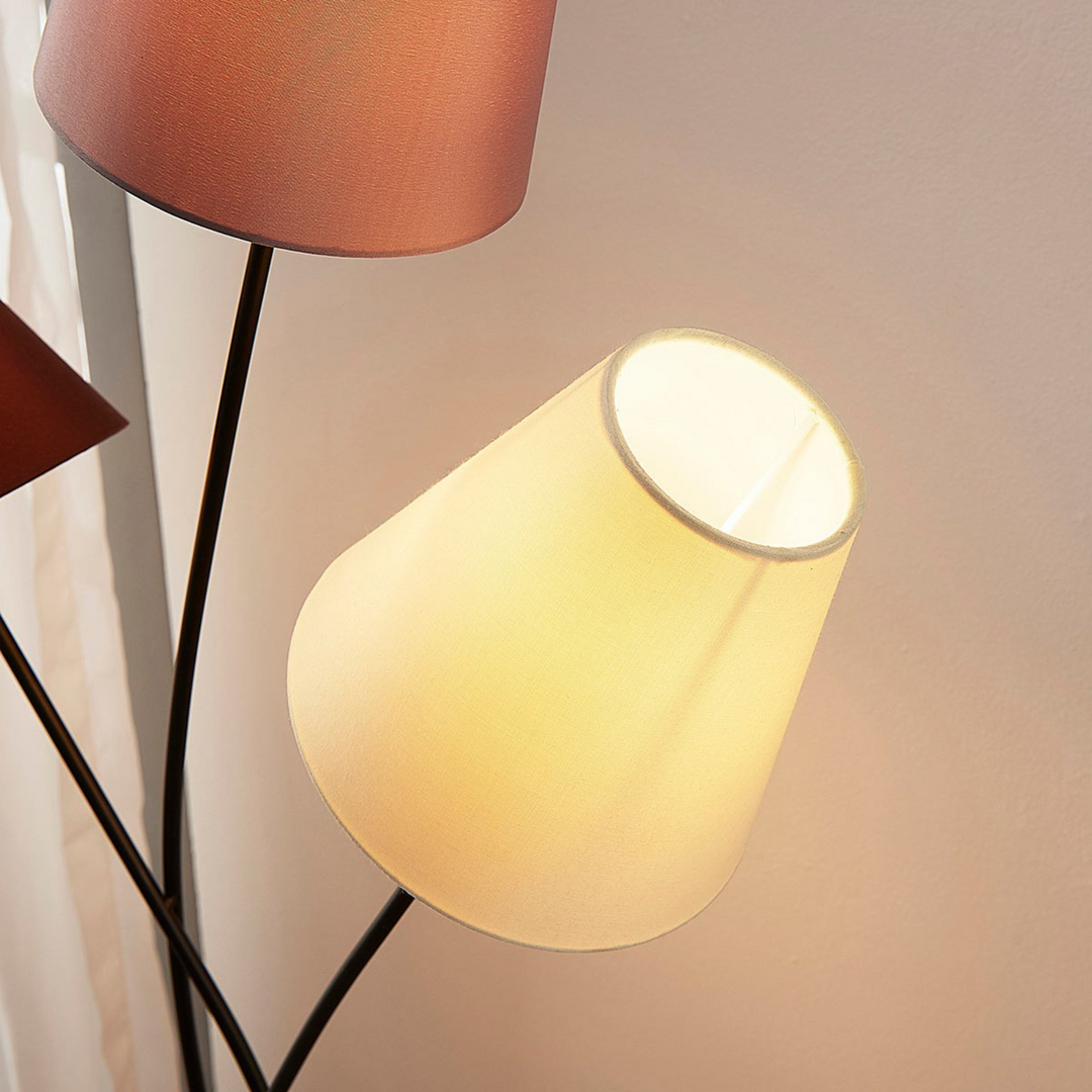 Lindby Stehleuchte Melis Standleuchte Stehlampe Leselampe Dreiflammig E14 Stoff B-Ware - 4251096545739