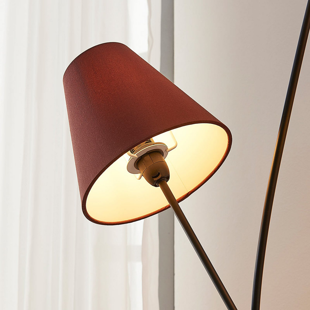 Lindby Stehleuchte Melis Standleuchte Stehlampe Leselampe Dreiflammig E14 Stoff B-Ware - 4251096545739