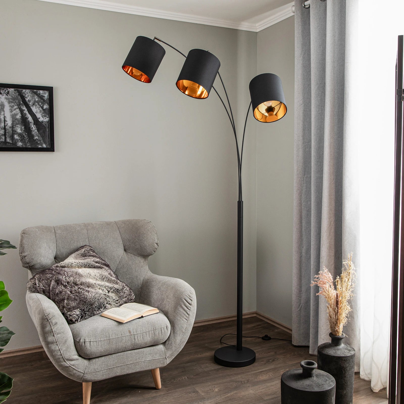 Lindby Nanika Stehleuchte Standleuchte Stehlampe Stehlicht Leselampe Leuchte LED - 4251911732665