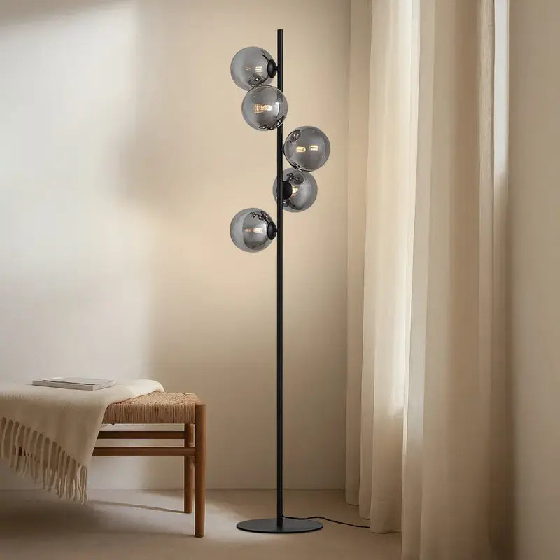 B-Ware Lindby Stehleuchte Lampe Orbelia Standleuchte Glas Schwarz 5 Flammig Led - 4255830902888