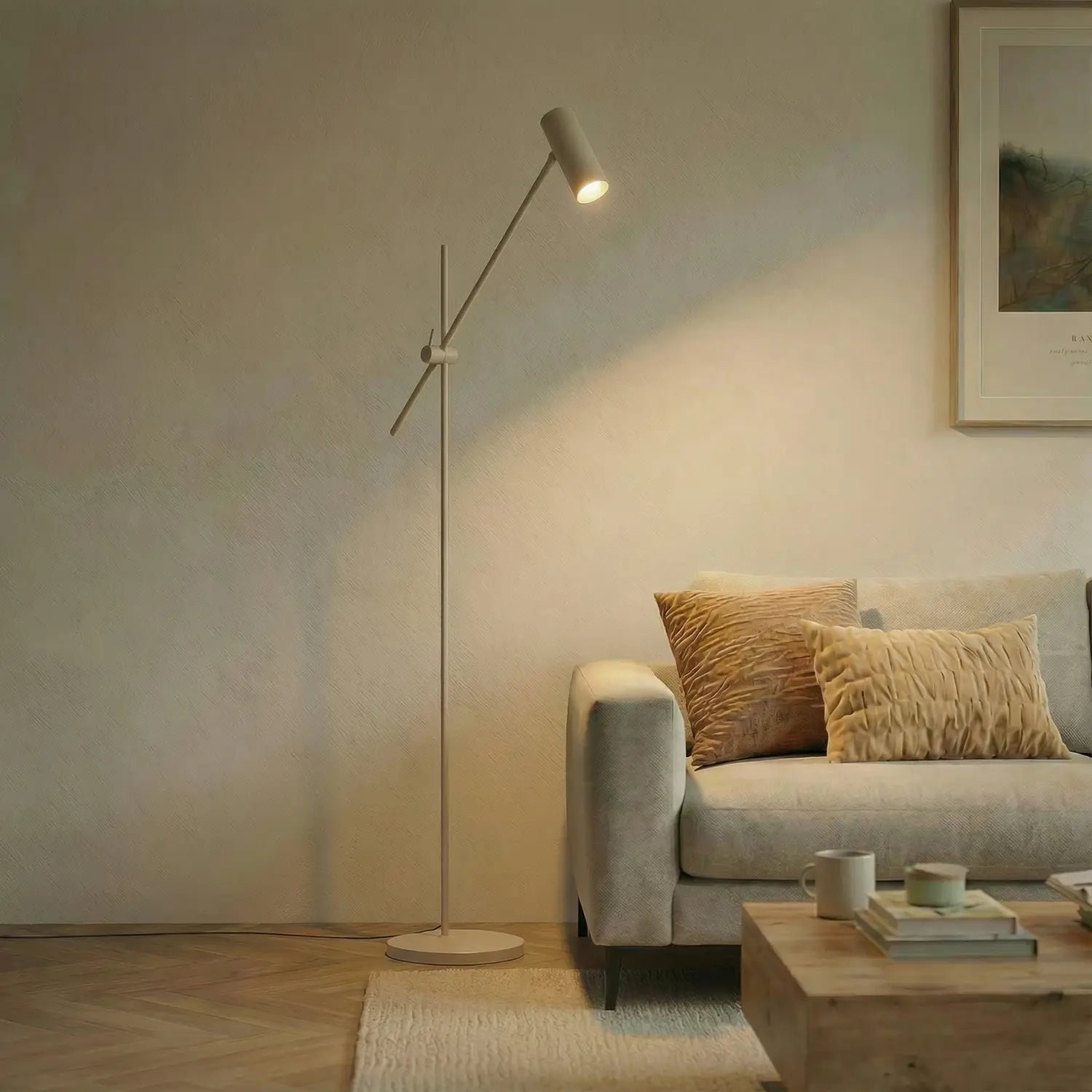 B-Ware Lindby Stehleuchte Standlampe Vilo Beige Beweglich Metall Gu10 Led 153 Cm La338 - 4255830905995