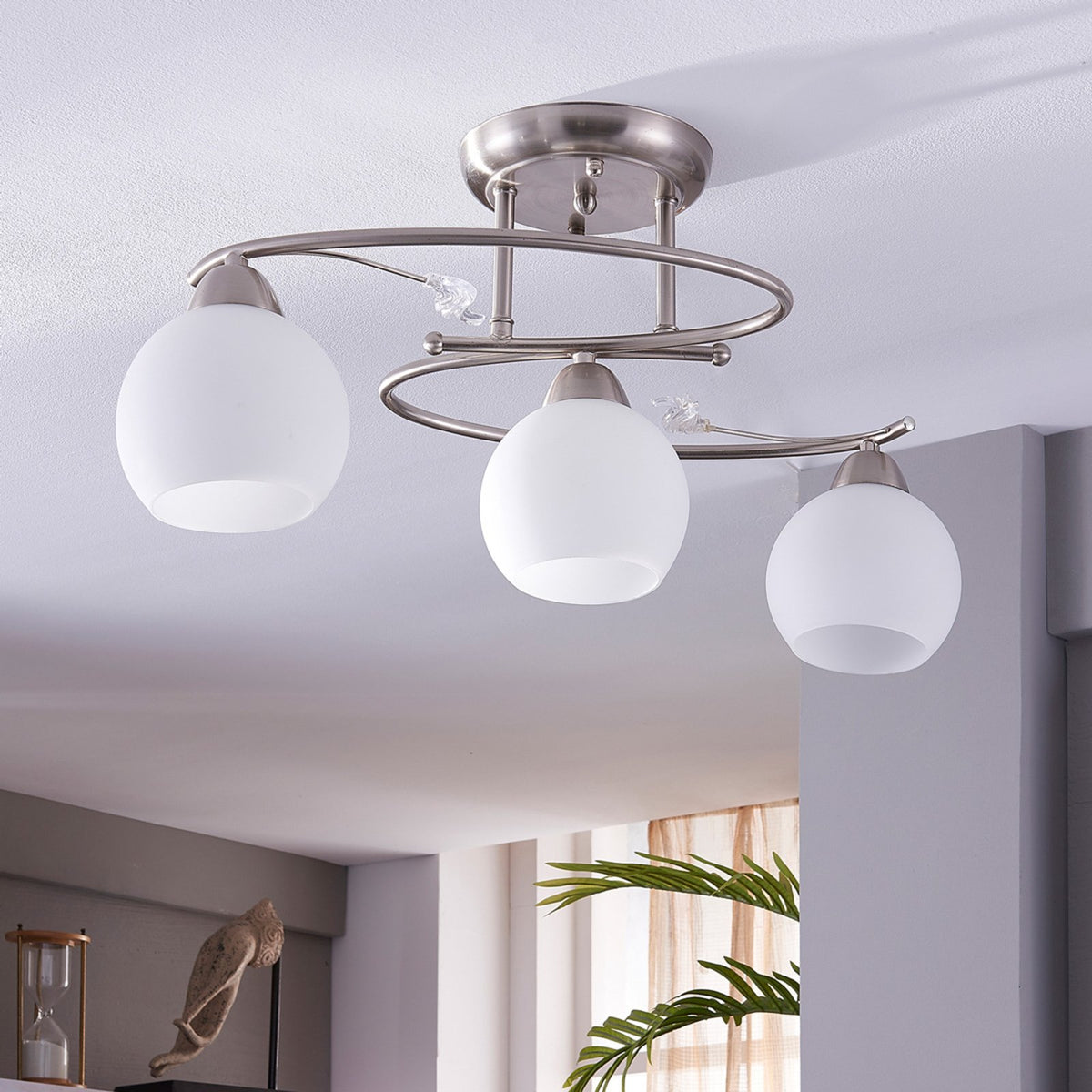 Lindby Deckenlampe Deckenleuchte Svean LED Lampe 3-flammig Leuchte weiß 60cm - 4251096517224