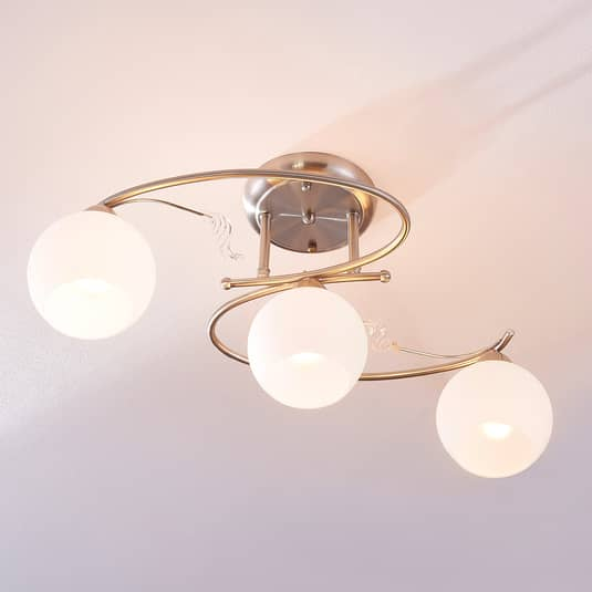 B-Ware Lindby Svean 3 Fl. Deckenlampe Nickel Matt Deckenlampe Lampe Leuchte E14 De403 - 8502193034448