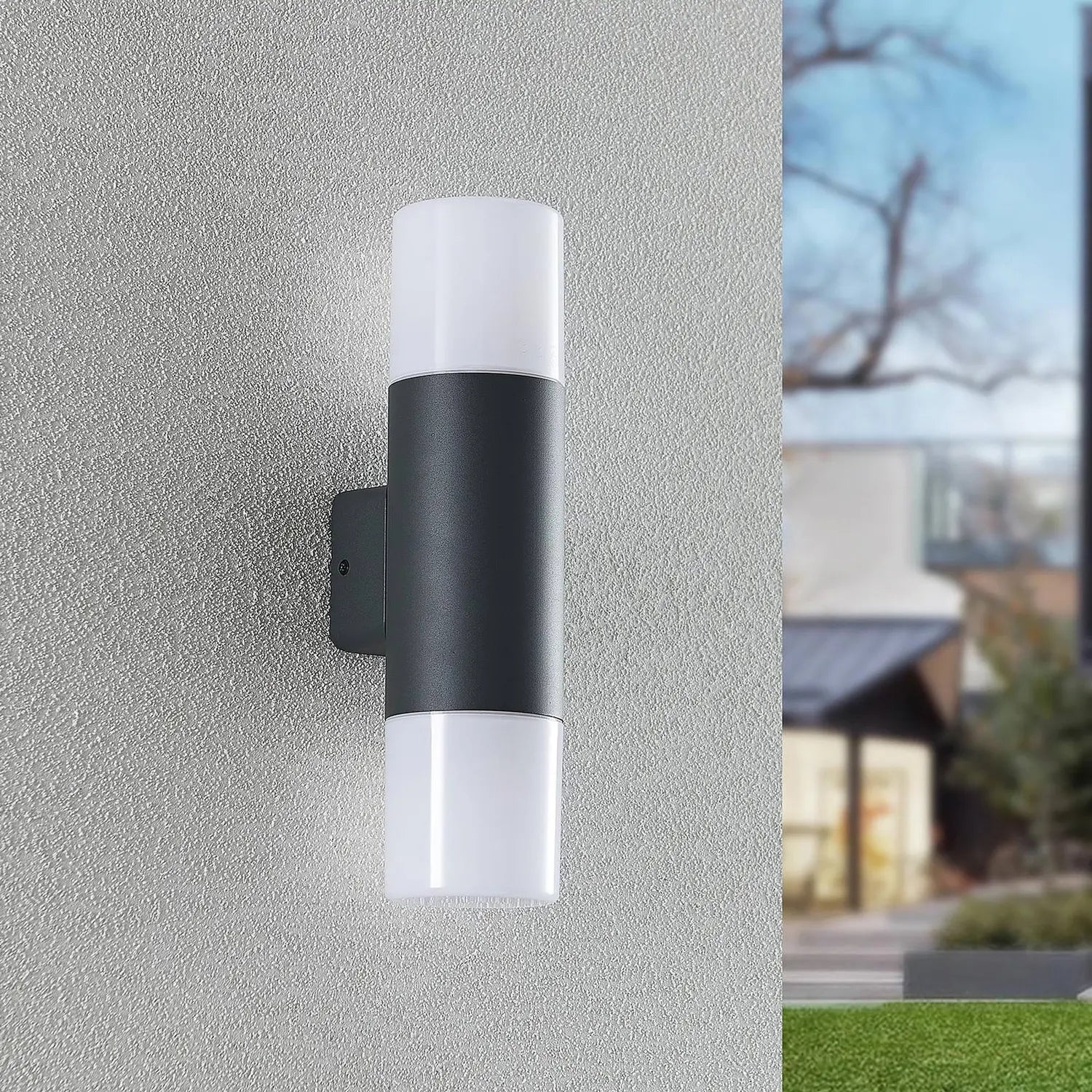 B-Ware Lindby Wandleuchte Außen Tabyn Spritzwassergeschützt E27 Led Schwarz 2 Stück - 4251911704174