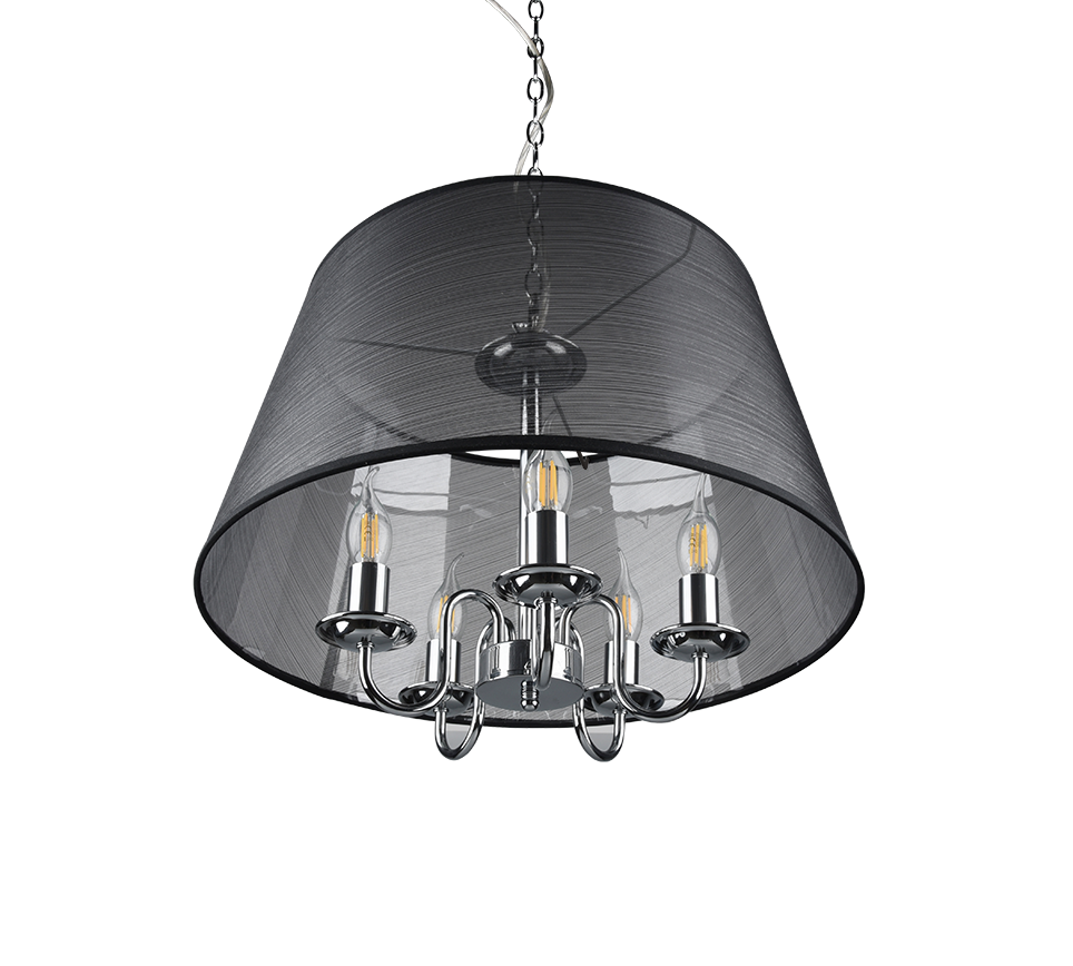 Pendelleuchte Hängelampe Pendellampe Lindby Talisha Organza schwarz Lampe Eisen - 4251911713640