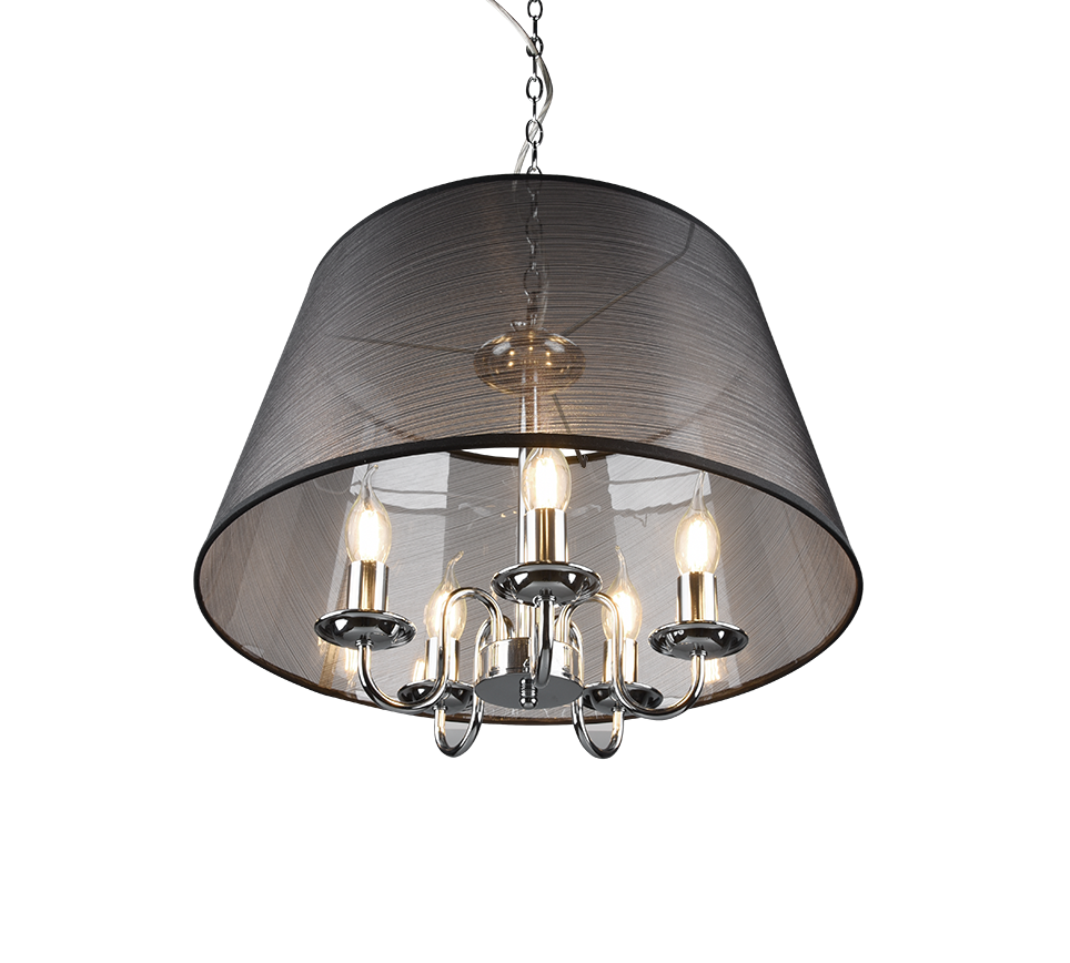 Pendelleuchte Hängelampe Pendellampe Lindby Talisha Organza schwarz Lampe Eisen - 4251911713640