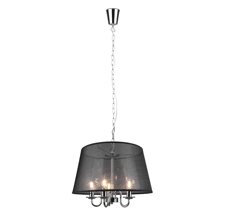 Pendelleuchte Hängelampe Pendellampe Lindby Talisha Organza schwarz Lampe Eisen - 4251911713640