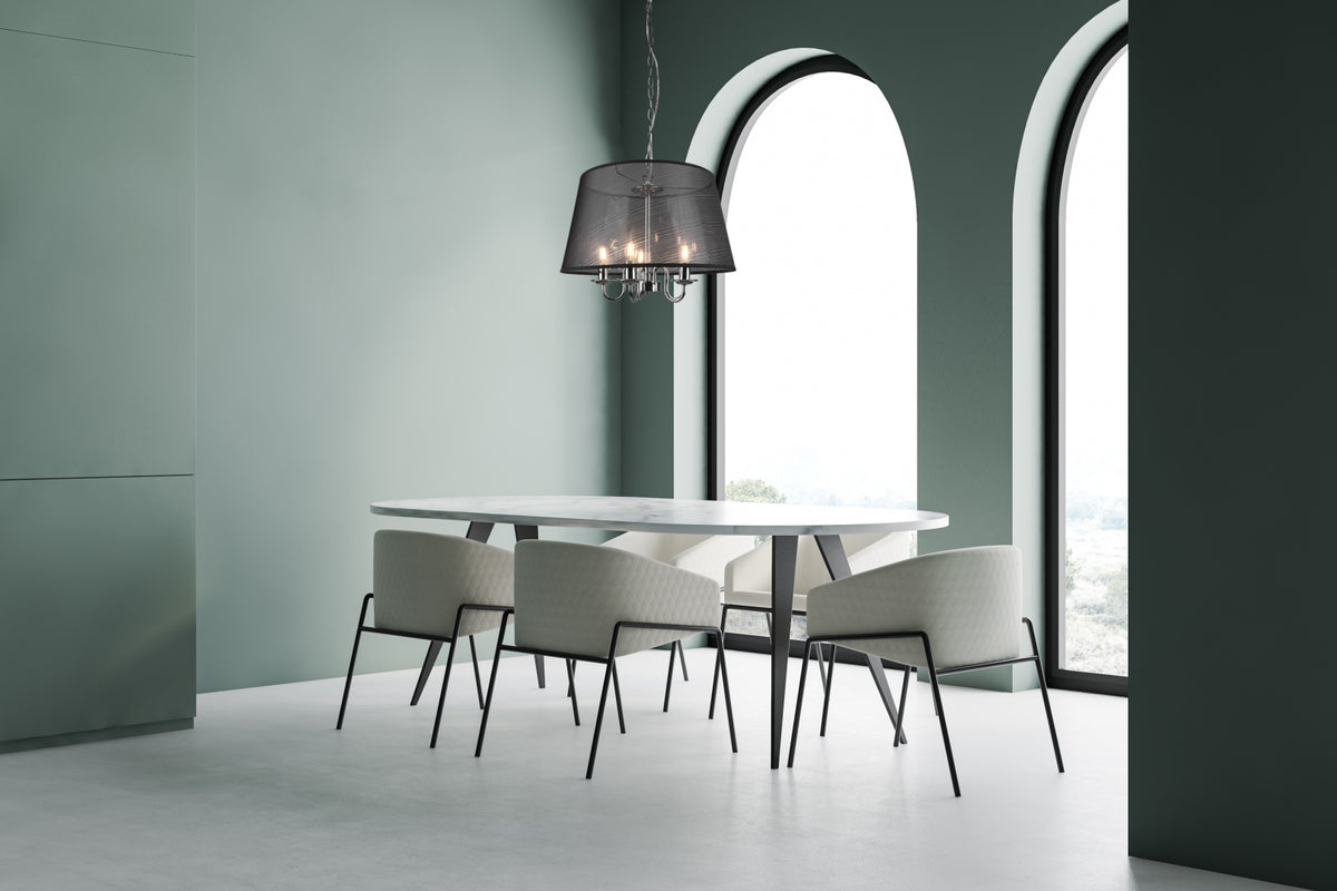 Pendelleuchte Hängelampe Pendellampe Lindby Talisha Organza schwarz Lampe Eisen - 4251911713640