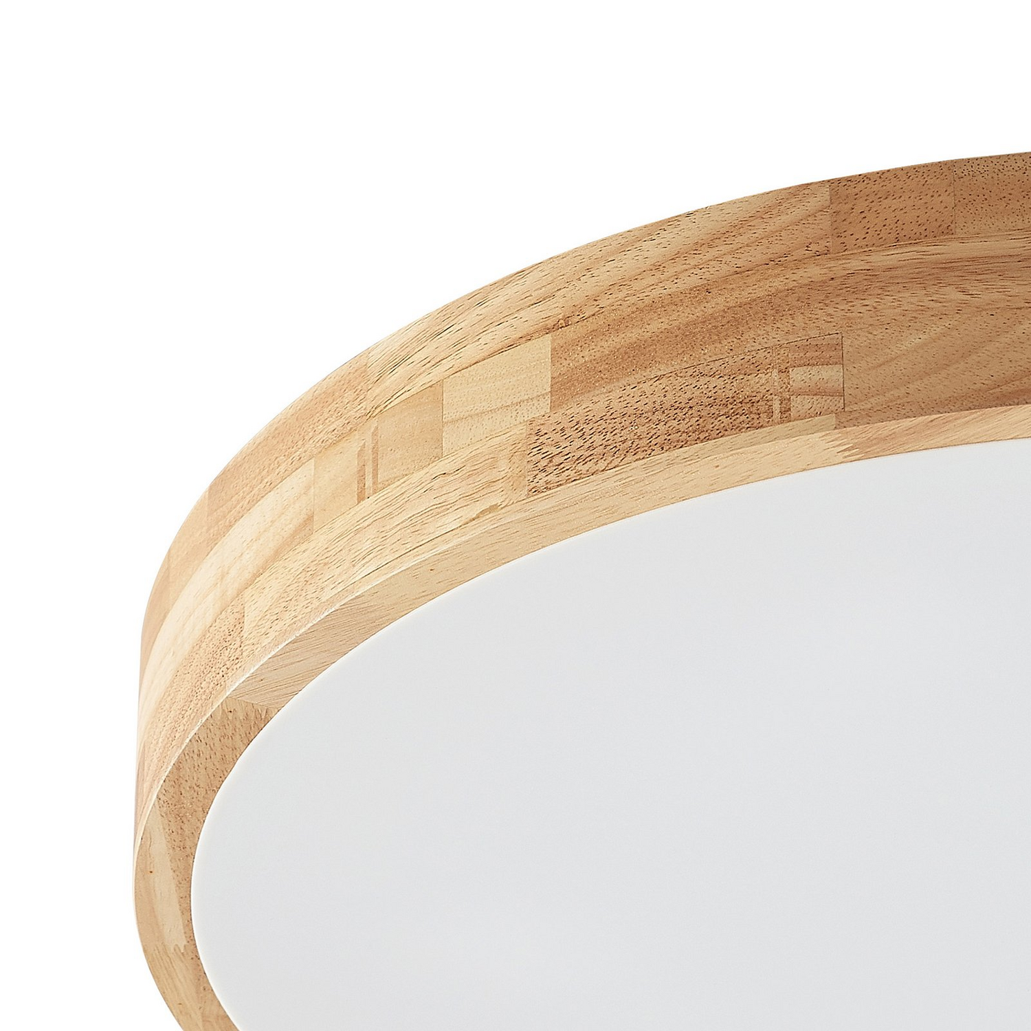 B-Ware Lindby Tanju Deckenlampe Deckenlicht Lampe Leuchte E27 Eiche Hell Weiß ø 60 Cm