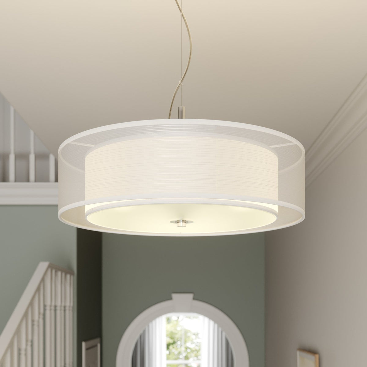 Lindby Textilpendelleuchte Pikka Deckenlampe Hängeleuchte Lampe Leuchte E27 w220 - 6291106558548