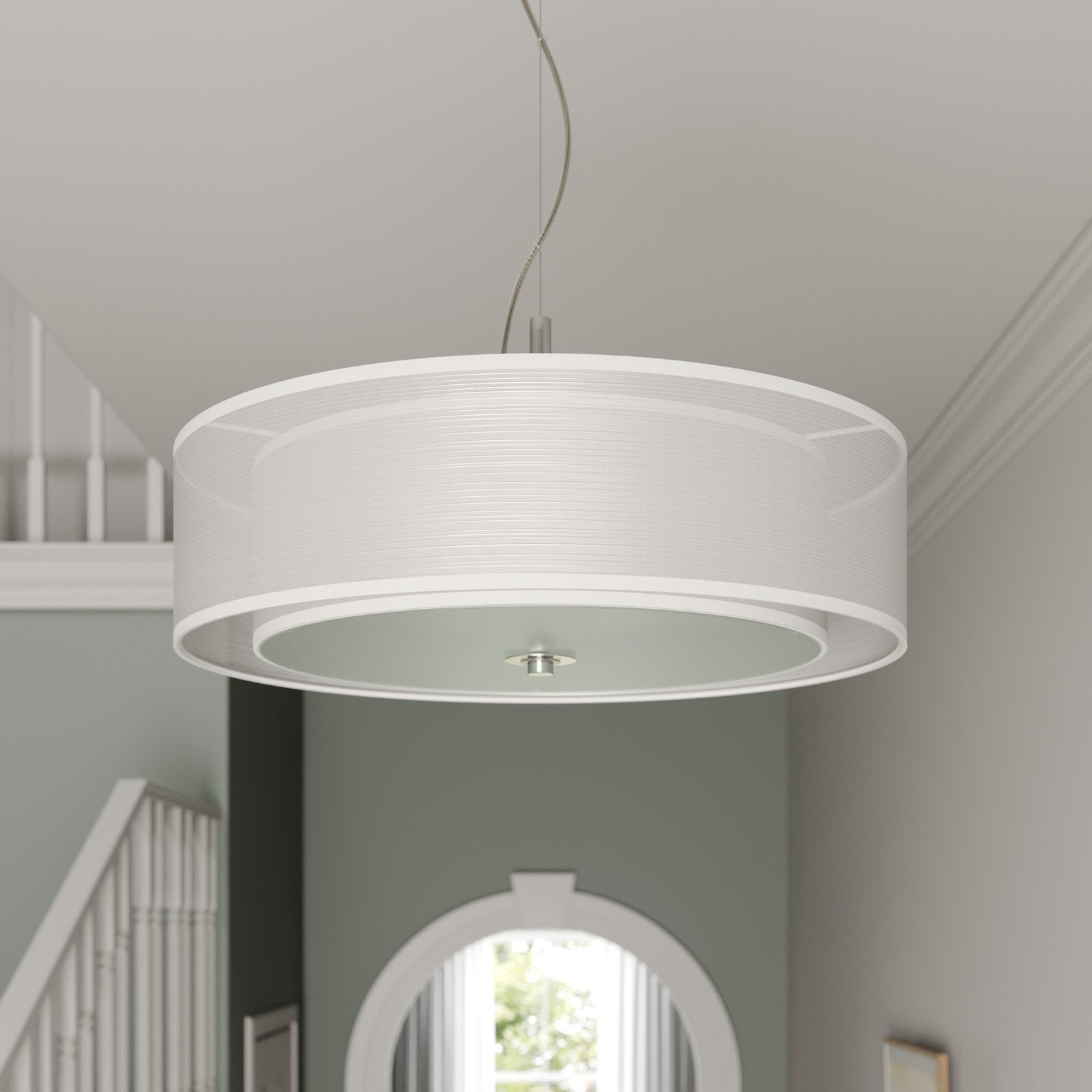 Lindby Textilpendelleuchte Pikka Deckenlampe Hängeleuchte Lampe Leuchte E27 w220 - 6291106558548