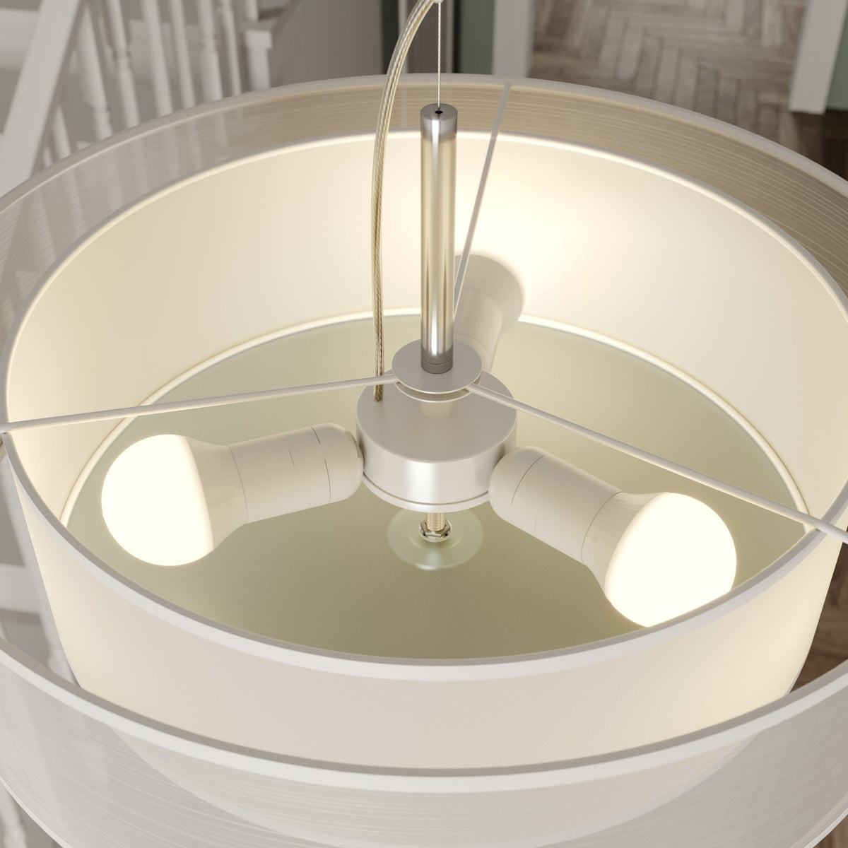 Lindby Textilpendelleuchte Pikka Deckenlampe Hängeleuchte Lampe Leuchte E27 w220 - 6291106558548