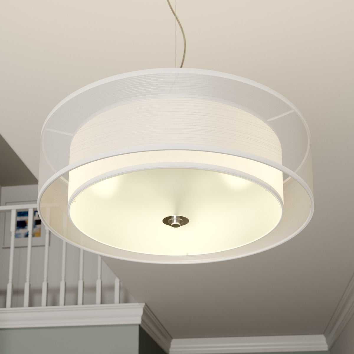Lindby Textilpendelleuchte Pikka Deckenlampe Hängeleuchte Lampe Leuchte E27 w220 - 6291106558548