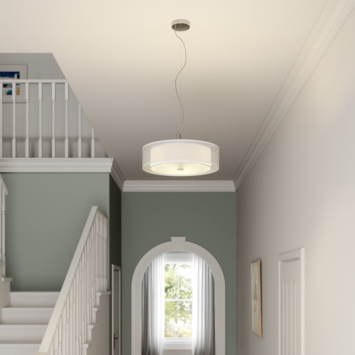 Lindby Textilpendelleuchte Pikka Deckenlampe Hängeleuchte Lampe Leuchte E27 w220 - 6291106558548