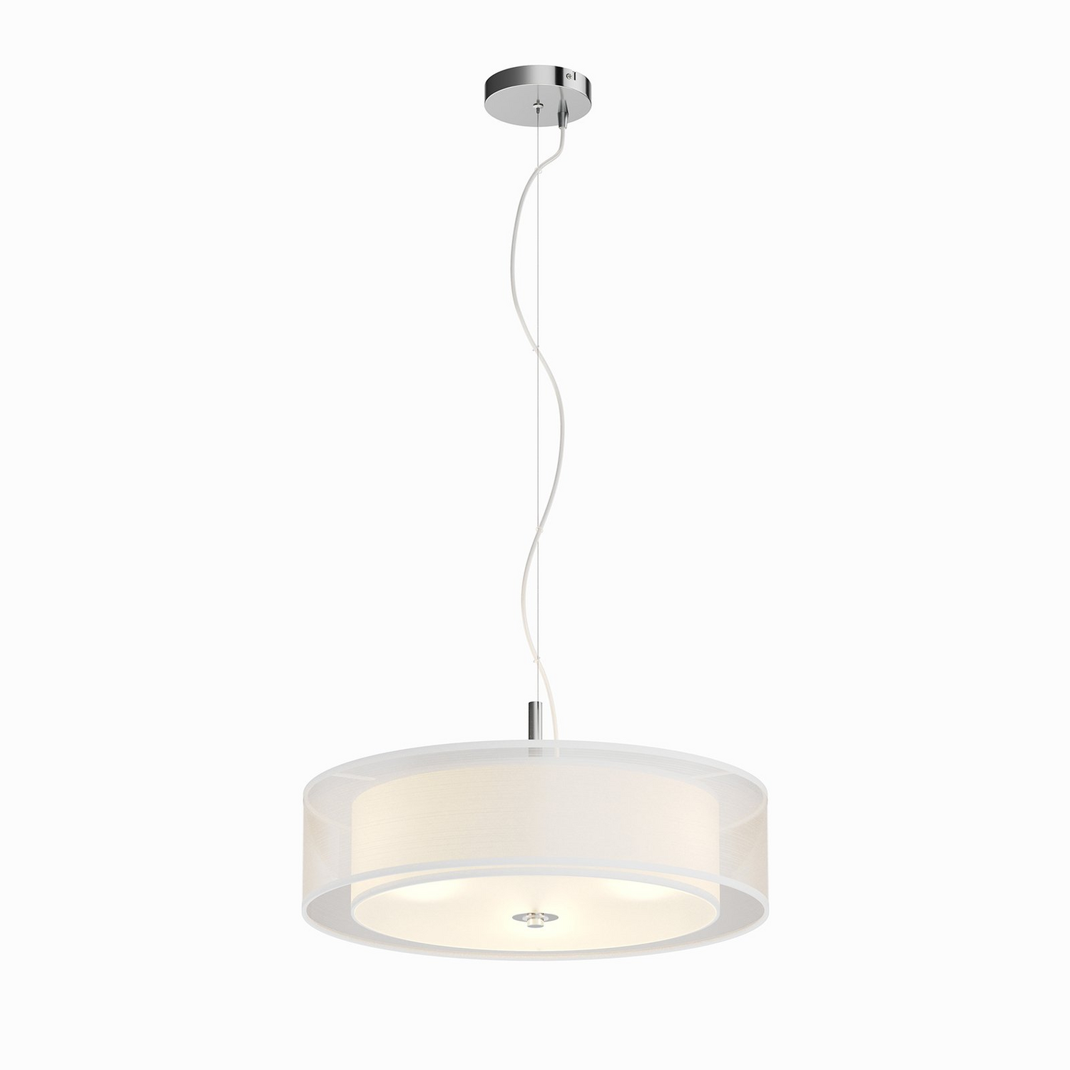 B-Ware Lindby Textilpendelleuchte Pikka Deckenlampe Hängeleuchte Lampe Leuchte E27 Weiß